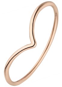 Jobo Damen Fingerring, 50, Roségold 585, rosa, Rosu00e9gold 585, Fingerringe, 585 Roségold