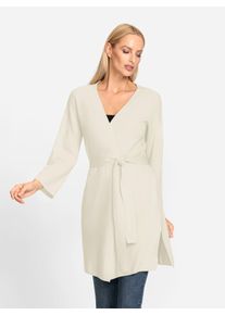 Heine Damen Strickjacke, beige, Gr. 38, unifarben, 50% Viskose, 28% Polyester, 22% Polyamid, Strickjacken