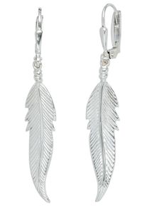 Jobo Damen Paar Ohrhänger "Feder", Silber 925 (Sterlingsilber), silber, Silber 925 (Sterlingsilber), Ohrringe, 925 Silber