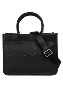 Bugatti Damen Henkeltasche "DAPHNE", schwarz, Leder, unifarben, leicht glänzend, Taschen, echt Leder