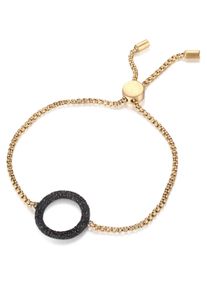 Kingka Damen Armkette "KOURI Stardust, SB8233GBK", Edelstahl, schwarz, Edelstahl, Armbänder