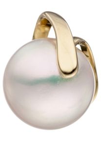 Jobo Damen Perlen-Anhänger "Anhänger mit Perle", Gelbgold 585-Perlen, gelb, Gelbgold 585, Perlen, Schmuckanhänger, 585 Gold mit einer