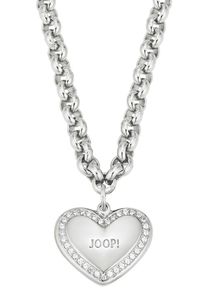 JOOP! JOOP Damen Kette mit Anhänger "Herz, 2024891", Silber 925 (Sterlingsilber), L: 45cm, bunt, Silber 925 (Sterlingsilber), Halsketten, mit Zirkonia