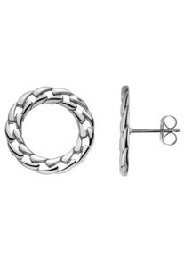 Jobo Damen Paar Ohrstecker "Kreis", Edelstahl, silber, Edelstahl, Ohrringe, Edelstahl 20 mm