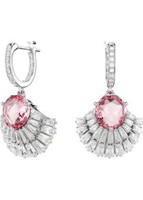 Swarovski Damen Paar Creolen "Idyllia Drop, Muschel, 5680295", Metall, rosa, Metall, Ohrringe, mit Swarovski Kristall
