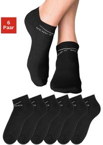 Venice Beach Damen Sneakersocken, Gr. 31, schwarz, Polyamid, Baumwolle, Elasthan, unifarben, Socken, perfekte Passform durch LYCRA-Anteil