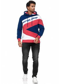Rusty Neal Herren Kapuzensweatshirt, blau, sportlich, Gr. M, mehrfarbig, 70% Baumwolle, 30% Polyester, Sweatshirts, in sportlichem Design