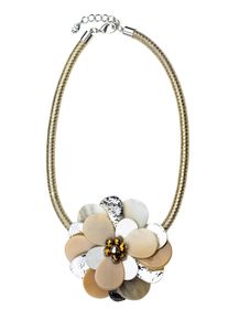 Damen Kette mit Anhänger "Flora", gold, Basic, Collezione Alessandro, Metall, Halsketten, aus Glas