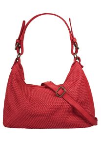 Samantha Look Damen Shopper, rot, Leder, Taschen, echt Leder, Made in Italy