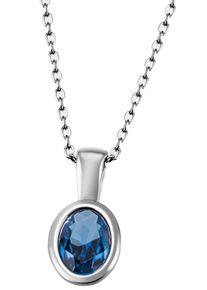 Firetti Damen Kette mit Anhänger "Schmuck Geschenk Silber 925 Halsschmuck Halskette Ankerkette Oval", Silber 925 (Sterlingsilber), L: 45cm B: 1,2mm,