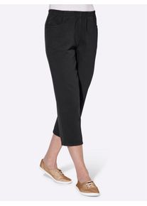 Classic Basics Damen Caprihose, schwarz, Gr. 38, unifarben, 100% Baumwolle, Hosen