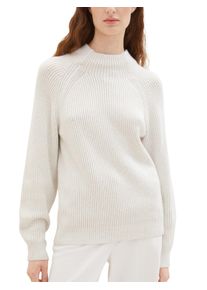 Tom Tailor Damen Strickpullover, grau, casual, Gr. XXL, unifarben, Strick, Obermaterial: 65% Baumwolle, 30% Polyamid, 5% Wolle, Pullover, im