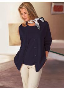 CLASSIC Damen Strickpullover "Twinset", blau, Gr. 38, unifarben, 100% Polyacryl, Pullover