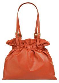Samantha Look Damen Shopper, orange, Leder, unifarben, Taschen, echt Leder, Made in Italy