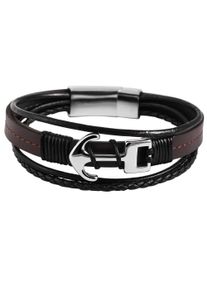 Adelia´s ADELIA ́S Herren Edelstahlarmband "Herren Armband aus Edelstahl 22,5 cm", 22,5, Edelstahl, braun, Edelstahl, Armbänder