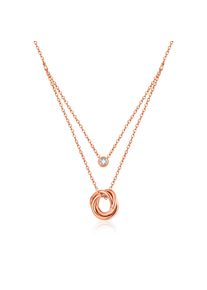 Damen Kette mit Anhänger "Ring", rosa, Basic, Collezione Alessandro, Metall, Halsketten, mit filigranen Details