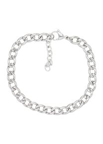 Firetti Damen Edelstahlarmband "Schmuck Geschenk Panzerkettengliederung, 7 mm breit", 21, Edelstahl, silber, Edelstahl, Armbänder, Made in Germany