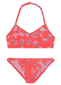 Sunseeker Kinder Bustier-Bikini "Ditsy Kids", orange, Gr. 146, geblümt, Polyamid, Bikini-Sets, mit sommerlichem Print
