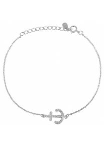 Adelia´s ADELIA ́S Damen Armband "Damen Armband Anker aus 925 Silber mit Zirkonia 20 cm", 20, silber, Armbänder