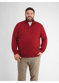 Lerros Herren Strickpullover "Lerros Troyer in Flachstrickqualität", rot, Gr. XXXL, 100% Baumwolle, Pullover