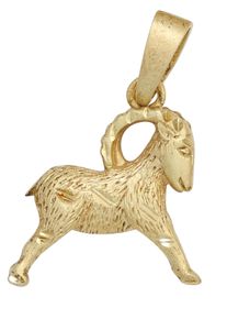Jobo Damen Sternzeichen-Anhänger "Sternzeichen Steinbock", Silber 925 (Sterlingsilber), gold, Silber 925 (Sterlingsilber), Schmuckanhänger, 925