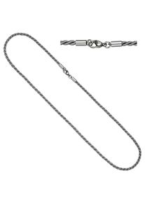 Jobo Damen Kette ohne Anhänger, Edelstahl, L: 80cm, silber, Edelstahl, Halsketten, Edelstahl 80 cm