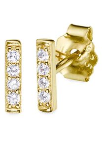 HECHTER PARIS Damen Paar Ohrstecker "Schmuck Geschenk Silber 925 Ohrschmuck Ohrringe Stäbchen", Silber 925 (Sterlingsilber), gold, Silber 925
