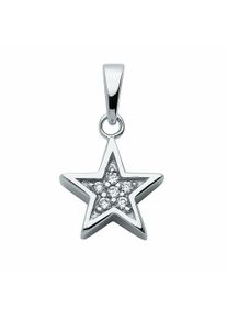 Adelia´s ADELIA ́S Damen Ketten-Anhänger "925 Silber Anhänger mit Zirkonia Ø 10,2 mm", Damen,mit Zirkonia, Silber 925 (Sterlingsilber), silber, Silber 925
