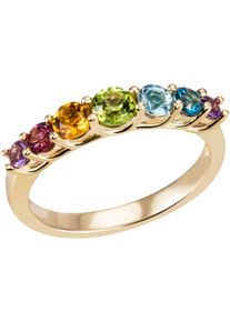 Firetti Damen Fingerring "Schmuck Geschenk Silber 925 Silberring Ring Regenbogen", 54, Silber 925 (Sterlingsilber), 2,1mm, bunt, Silber 925