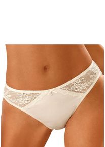 Lascana Damen Slip "Nina", Gr. 44, beige, Obermaterial: 80% Polyamid, 20% Elasthan, Unterhosen, mit Spitzeneinsätzen in Microtouchqualität