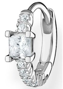 Thomas Sabo Damen Single-Creole "mit blauen Steinen, mit weißen Steinen, CR691-051-14, CR691-166-7", Silber 925 (Sterlingsilber), bunt, Silber 925