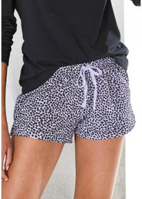 Vivance Dreams Damen Schlafshorts, Gr. 32, schwarz, Jersey, Obermaterial: 100% Baumwolle, gemustert, klassisch, Hosen, im Allover-Druck