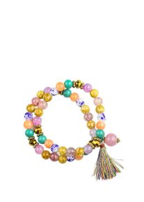 Damen Armband "NewDelhi", bunt, Collezione Alessandro, Glas, Armbänder
