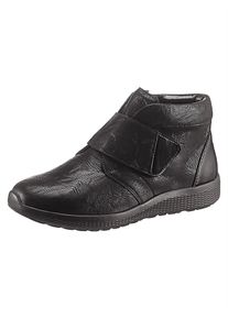 Waldläufer WALDLÄUFER Damen Stiefelette, Gr. 8, schwarz, Nubukleder, Lackleder, Basic, Schuhe