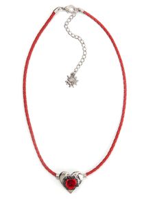 Allgäu Rebell ALLGÄU REBELL Damen Kette mit Anhänger "Maja", rot, Basic, Metall, Halsketten, mit kleinen Metallherz