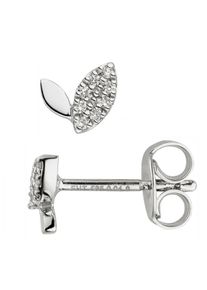 Jobo Damen Paar Ohrstecker "Ohrringe mit 16 Diamanten", SI = kleine Einschlüsse, Weißgold 585-Diamanten, weiß, Weißgold 585, Diamanten, Ohrringe, 585