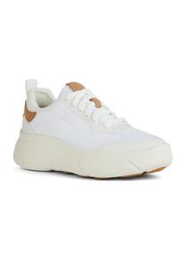 Geox Damen Sneaker "D NEBULA 2.0 X A", Gr. 41, weiß, Textil, Synthetik, Leder, sportlich, Schuhe, mit Kontrastbesätzen, Freizeitschuh, Halbschuh,