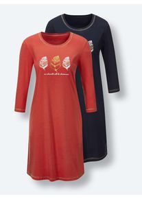 wäschepur WÄSCHEPUR Damen Sleepshirt "Sleepshirts", Gr. 36, bunt, 100% Baumwolle, unifarben, bedruckt, gemustert, Kleider
