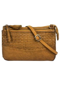 Samantha Look Damen Umhängetasche, gelb, Leder, Taschen, echt Leder, Made in Italy