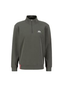 Herren Sweater "Alpha Industries Men - Sweatshirts Half Zip Sweater SL", grün, Gr. M, Alpha Industries, Obermaterial: 80% Baumwolle, 20% Polyester,