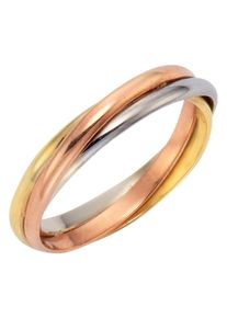 Firetti Damen Fingerring "Schmuck Geschenk Gold 333 Damenring Goldring tricolor", 16, Gelbgold 333-Rotgold 333-Weißgold 333, 4mm, gold, Gelbgold 333,