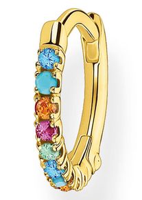Thomas Sabo Damen Single-Creole "farbige oder weiße Steine, CR658-051-14, CR658-414-14, CR658-488-7", Silber 925 (Sterlingsilber), gold, Silber 925