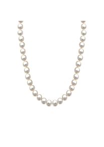 Vivance Damen Collierkettchen "585/- Gelbgold Süßwasserzuchtperle 6,5-7mm", 45 + 3cm, Gold, L: 48cm B: 6.5mm, gelb, Gold, B:6.5mm, Halsketten