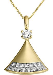 Firetti Damen Ketten-Anhänger "Schmuck Geschenk Gold 333 Halsschmuck Anhänger für Halskette Kegel", Gelbgold 333, 1,1 g, gelb, Gelbgold 333,