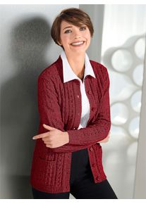 Classic Basics Damen Strickjacke, rot, Gr. 40, meliert, 73% Polyacryl, 20% Polyamid, 7% Polyester, Strickjacken