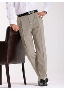 CLASSIC Herren Relaxhose, beige, Gr. 25, unifarben, 54% Polyester, 44% Schurwolle, 2% Elasthan, Hosen