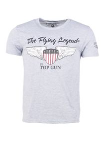 Top Gun Herren T-Shirt "Gamestop TG20191030", grau, Gr. S, Obermaterial: 93% Baumwolle, 7% Elastan, Shirts