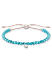 Thomas Sabo Damen Armband "Perlen mit Stein, A1987-401-11-L20V,-401-9-L20V,-905-17-L20V", 20, Silber 925 (Sterlingsilber)-Nylon, bunt, Silber 925