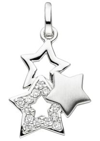 Jobo Damen Stern-Anhänger "Anhänger Sterne", Silber 925 (Sterlingsilber), silber, Silber 925 (Sterlingsilber), Schmuckanhänger, 925 Silber mit