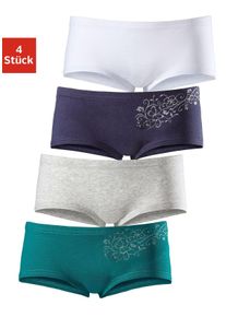 Petite Fleur Kinder Panty, Gr. 98, bunt, Jersey, Obermaterial: 95% Baumwolle, 5% Elasthan, unifarben, Unterhosen, mit Glitzerdruck